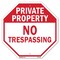 Signmission Private Property No Trespassing, 10 Inch X 10 Inch, Aluminum Metal Signs OC-A-10-142 - alternate 1