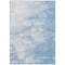 Homeroots 5' X 8' Sky Blue Denim Blue And Silver Abstract Washable Indoor Outdoor Area Rug 582219 - alternate 2