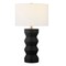 Homeroots 28" Black Ceramic Table Lamp With White Drum Shade 524417 - alternate 2