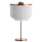 Jonathan Y Coco 27.5" Fringed/Metal LED Table Lamp, Gold/White JYL9045A - alternate 2