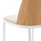 Leisuremod Tule Dining Chair with Velvet Seat & White Steel Frame, Natural Wood/Beige, 2PK TWCNW18BG2 - alternate 2