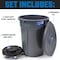 Magnum Tool Gray 55 Gallon Trash Can Set (Trash Can, Quiet Dolly, and Reinforced Lid) (4 Set) CMTC-CLD0-55G04 - alternate 3