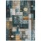 Homeroots 10' X 14' Teal Blue Gray And Gold Geometric Washable Indoor Outdoor Area Rug 604487 - alternate 2
