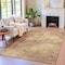Homeroots 5' X 8' Copper And Ivory Abstract Washable Indoor Outdoor Area Rug 630622 - alternate 2