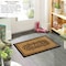 Gardenised Heavy Duty Coco Coir Doormat with Non Slip PVC Baking Embossed Design, Floral Welcome QI004887 - alternate 2