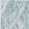 Homeroots 3' X 5' Aqua Mint Green And Silver Geometric Washable Indoor Outdoor Area Rug 589200 - alternate 3