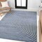 Jonathan Y Odense High-Low Minimalist Angle Geometric Dark Blue/Cream 8 ft. x 10 ft. Indoor/Outdoor Area Rug SCN101D-8 - alternate 2
