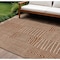 Homeroots 10' X 14' Brown And Beige Geometric Washable Indoor Outdoor Area Rug 596967 - alternate 1