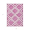 Homeroots 9' X 12' Blush And Ivory Geometric Washable Indoor Outdoor Area Rug 593754 - alternate 2