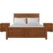 Homeroots Three Piece Walnut Solid Wood Bedroom Set 523708 - alternate 1