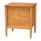 Baxton Studio Lucera Mid-Century Oak Brown 2-Drawer Bobbin Nightstand 257-14123-ZORO - alternate 1