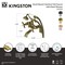 Kingston Brass 6" Center Deck-Mount Clawfoot Tub Faucet with Hand Shower, Antique Copper KS287AC - alternate 2