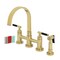 Kingston Brass Bridge Kitchen Faucet with Brass Sprayer, Polished Brass KS8262CKLBS - alternate 1