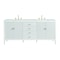 James Martin Vanities Myrrin 72in Double Vanity, Bright White w/ 3 CM Ethereal Noctis Silestone Top 485-V72-BW-FENC - alternate 1