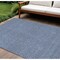 Homeroots 8' X 10' Navy Blue And Ivory Geometric Washable Indoor Outdoor Area Rug 595664 - alternate 1
