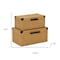 Homeroots Set of Two Brown And Black Faux Rattan Nesting Storage Boxes With Lids, 2PK 712931 - alternate 2