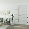 Sartodoors Hidden Double Doors White 72x84 (2* 36x84) Solid Core Modern Interior QUADRO4088DMF-WS-72x84-LH-O - alternate 1
