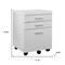 Homeroots 25" White Particle Board Filing Cabinet With Drawers 333351 - alternate 3