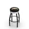 Holland Bar Stool Co 25" Blk Wrinkle Western Michigan Swivel Bar Stool, Chrome Ring L8B3C25WestMI - alternate 1