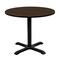 Regency Round Cain Small X-Base Breakroom Table, 30 in W, 30 in L, Neo Walnut TB30RNDNW - alternate 1