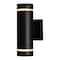 Vaxcel Chiasso, 11 in H, Black Outdoor Wall Light, 2-Light, LED, Up-Down T0821 - alternate 1