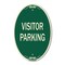 Signmission Visitor Parking, 12 Inch X 18 Inch Architectural Oval, Heavy Gauge Aluminum A-OV-G-1218-9869 - alternate 1