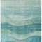 Homeroots 5' X 8' Teal Blue And Aqua Abstract Washable Indoor Outdoor Area Rug 604996 - alternate 2