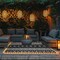 Pure Garden Outdoor Patio Rug w/ LED Lights 8x10 Outdoor Rug Plastic Straw Patio Mat Outdoor Waterproof Carpet 50-LG1490 - alternate 2