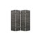 Homeroots 84" Gray Canvas Folding Four Panel Screen Room Divider 274662 - alternate 2