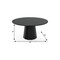 Homeroots 60" Black Solid Wood Pedestal Base Round Top Dining Table 721066 - alternate 2