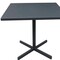 Homeroots 32" Gray Square Aluminum Pedestal Base Dining Table 372206 - alternate 2