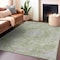 Homeroots 5' X 8' Olive Green Floral Medallion Washable Indoor Outdoor Area Rug 607909 - alternate 2