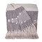 Homeroots 50" X 60" Gray Woven Cotton Striped Throw Blanket with Tassels and Embroidery 548935 - alternate 2