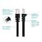Monoprice Cat6A Ethernet Patch Cable - Snagless RJ45_ 550Mhz_ STP_ Pure Bare Cop 24384 - alternate 2