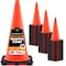 Xpose Safety Traffic Safety Cone, 28 in, PVC Plastic, No Collar, DOT Approved, Orange, 48 pk OTC28-48-X - alternate 1