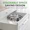Nutrichef 10 Piece Stainless Steel Mixing Bowls with Lids Set, Dishwasher Safe, 5 Stackable Nesting Bowls and NCMBWLID - alternate 2