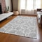 Homeroots 10' X 14' Gray And Ivory Geometric Washable Indoor Outdoor Area Rug 613012 - alternate 2