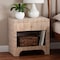 Bali & Pari Julia Bohemian Woven Natural Grasscloth Raffia 1-Drawer Nightstand 254-14036-ZORO - alternate 3