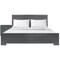 Homeroots Three Piece Charcoal Solid and Manufactured Wood Bedroom Set 569378 - alternate 2