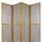Homeroots 84" Clear Capiz Mother of Pearl Folding Three Panel Screen Room Divider 342721 - alternate 2