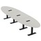 Skutchi Designs 14 Person Conference Table With Power Unit | 16' Oval Table | Harmony Series HAR-OVL-48X192-T.BK-U779-EBLK - alternate 1