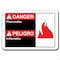 Signmission 10 in Height, Plastic, ANSI-710DS Danger Flammable Bi, ANSI-710DS Danger Flammable Bi ANSI-710DS Danger Flammable Bi - alternate 2