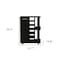 Homeroots Black Rolling Bar Cart With Wine Storage 477740 - alternate 2