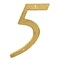 Primeline Tools 4 in. House Number 5, Diecast, Brass Finish, PK2 MP4285 - alternate 1