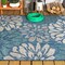 Jonathan Y Zinnia Modern Floral Textured Weave Navy/Aqua 5 ft. x 8 ft. Indoor/Outdoor Area Rug SMB110C-5 - alternate 2