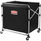 Rubbermaid Commercial Collapsible XCart, Steel, 8 Bushel Cart, 24.1w x 35.7d x 34h, Blk/Slvr 1881750 - alternate 1
