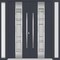Vdomdoors Aluminum Double Doors Deux 0757 Gray Graphite Frosted Glass 2 Sidelights Entry Modern Painted 96x96 DEUX0757DEXD-GRE-W12+72+12xH96-RH-O - alternate 1
