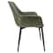 Leisuremod Markley Modern Leather Dining Arm Chair with Metal Legs, Olive Green, 4PK EC26G4 - alternate 2