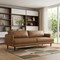 Homeroots 90" Brown Leather Sofa 640992 - alternate 2