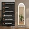Simple Deluxe Arched Full Length Mirror with LED Lights, 60'x16' Floor Mirror with Stand, Body Floor Mirror with 3A88MIROGZ1660NWHT - alternate 2